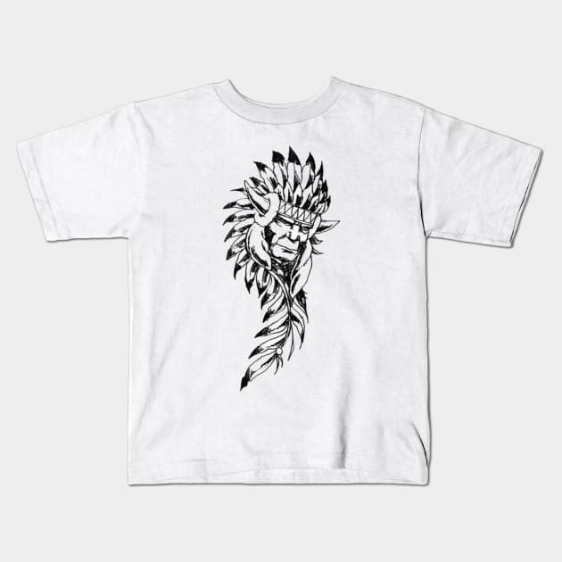 Native American Kids T-Shirt by lemirbashir